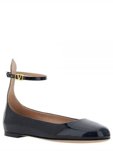 Tan-Go Patent Leather Ballerina Flats Black - VALENTINO - BALAAN 1