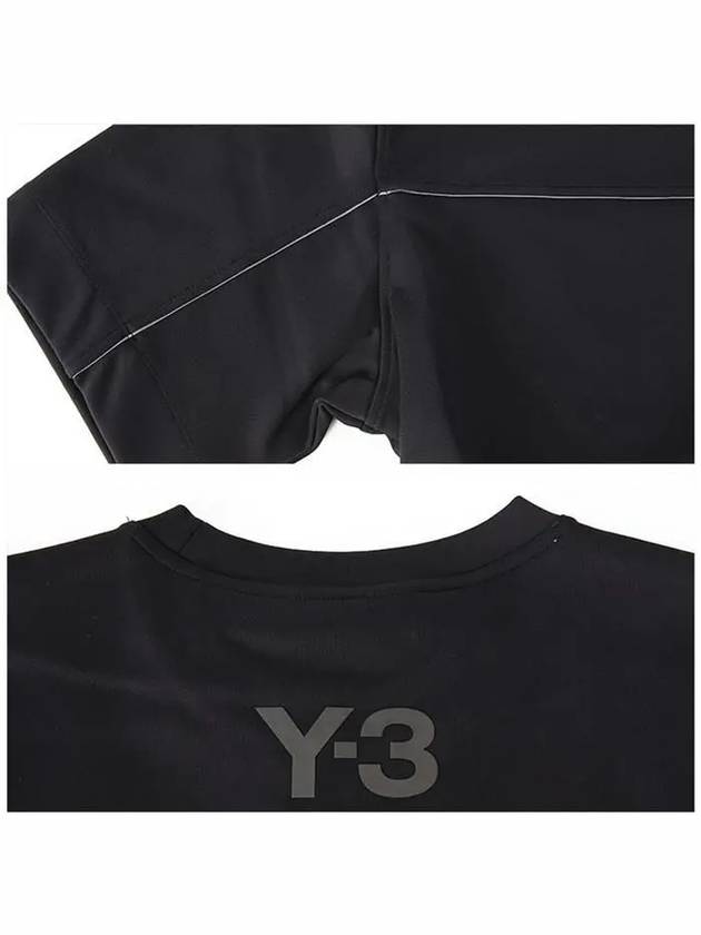 Logo Zipper Pocket Short Sleeve T-Shirt Black - Y-3 - BALAAN 7