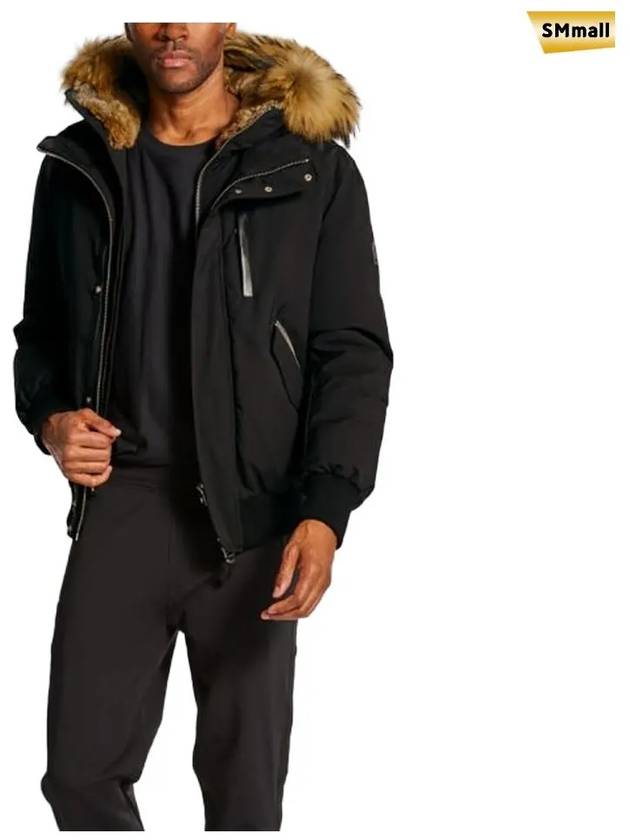 Dixon Nordic Tech Down Natural Fur Bomber Jacket Black - MACKAGE - BALAAN 4
