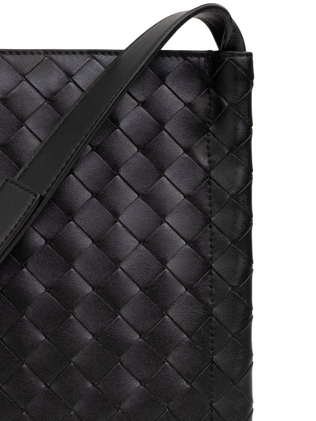 Intrecciato Flat Loop Small Cross Bag Black - BOTTEGA VENETA - BALAAN 7