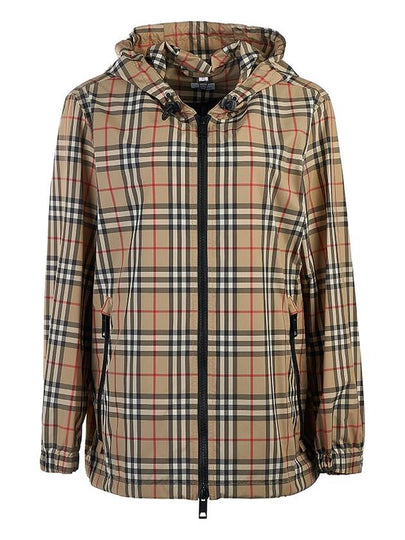 WoMen's Everton Vintage Check Hooded Jacket Beige - BURBERRY - BALAAN 2