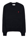 Men s Small Heart Logo Sweatshirt - AMI - BALAAN 1