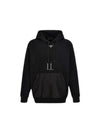 Cotton Fleece Hoodie Black - PRADA - BALAAN 2