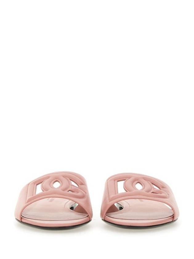 Dolce & Gabbana Leather Slide Sandal - DOLCE&GABBANA - BALAAN 4