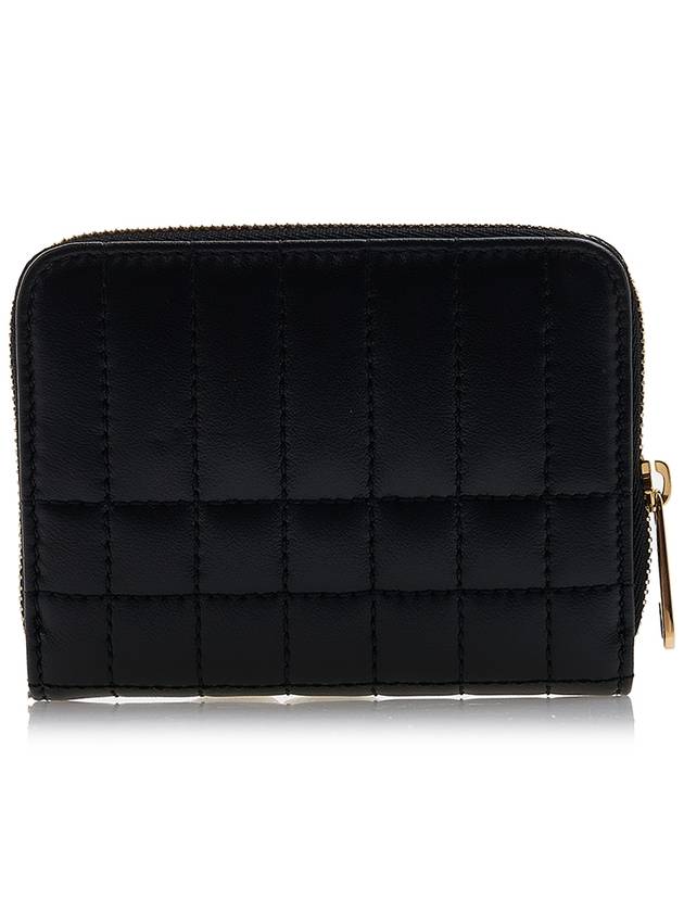 Lola Zipper Quilted Leather Half Wallet Black - BURBERRY - BALAAN 4