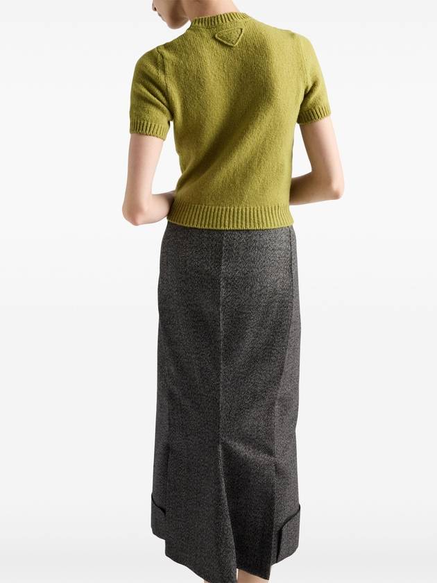 Cashmere knit top pistachio green - PRADA - BALAAN 6