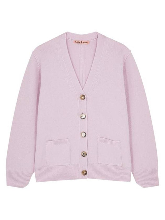 Wool Blend Cardigan Pale Lilac - ACNE STUDIOS - BALAAN 1