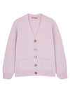 Wool Blend Cardigan Pale Lilac - ACNE STUDIOS - BALAAN 1