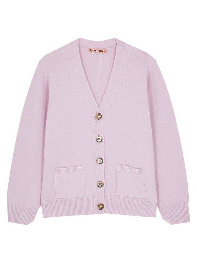 Wool Blend Cardigan Pale Lilac - ACNE STUDIOS - BALAAN 2