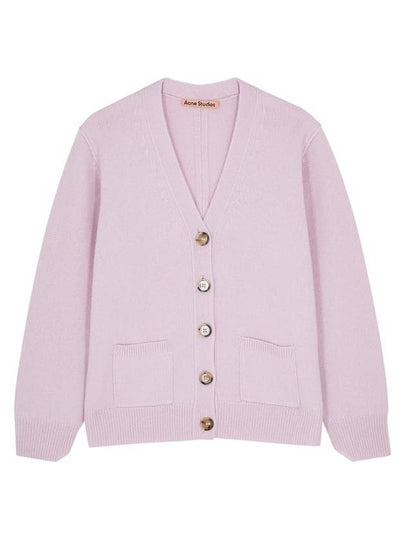 Wool Blend Cardigan Pale Lilac - ACNE STUDIOS - BALAAN 2