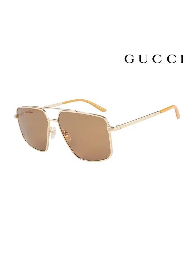 Eyewear Boeing Metal Sunglasses Brown - GUCCI - BALAAN.