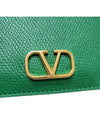 2W0P0V32SNP green color V logo card wallet - VALENTINO - BALAAN 7