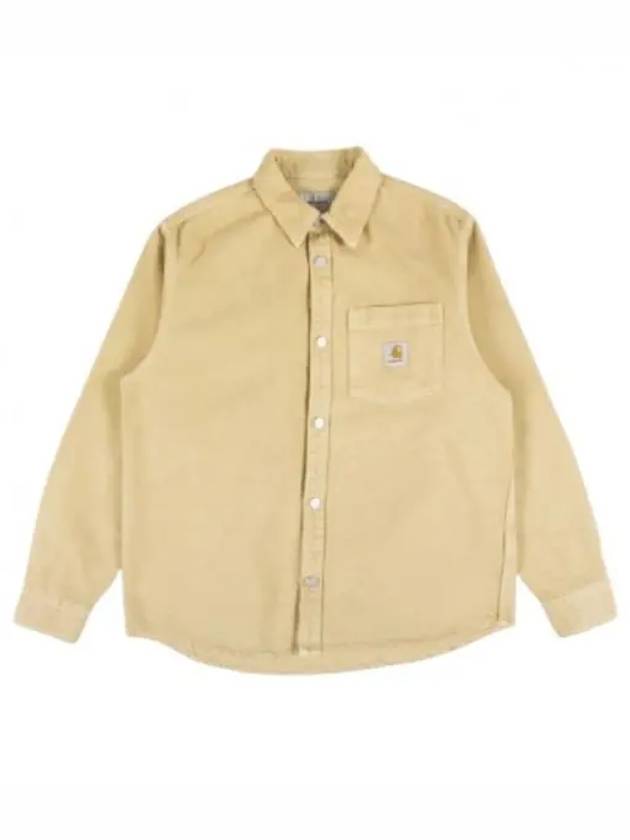 George Chest Logo Patch Denim Long Sleeve Shirt Beige - CARHARTT WIP - BALAAN 2