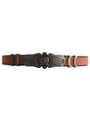 metal buckle leather belt brown - BALMAIN - BALAAN.