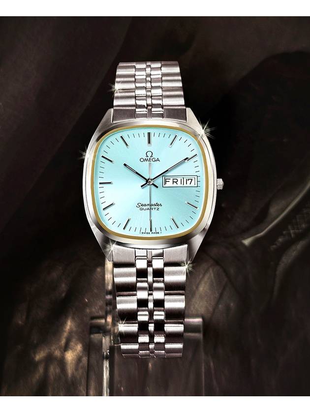 Rare Seamaster Ice Blue Calendar Men s Steel Watch - OMEGA - BALAAN 1