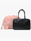 Leather Beau Tote Bag Black - MIU MIU - BALAAN 4