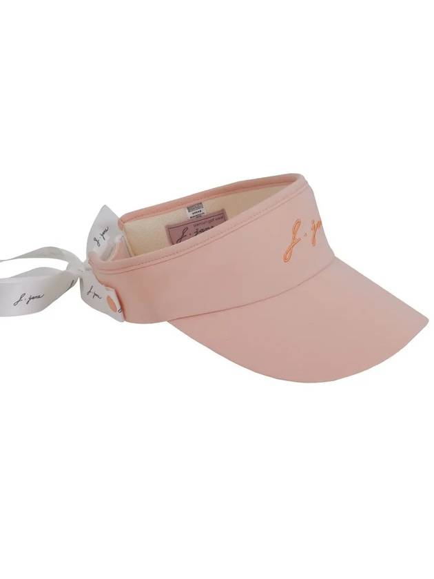 Golf Wear Logo Ribbon Sun Cap Peach - J JANE - BALAAN 3