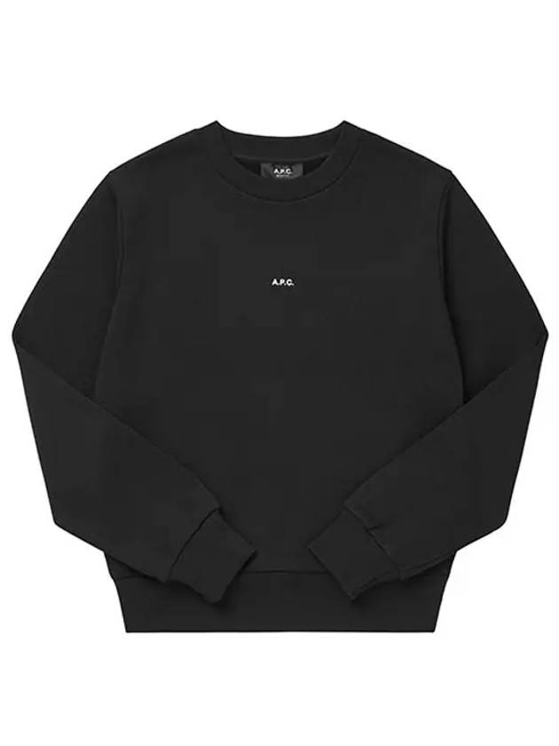 Boxy Micro Logo Sweatshirt Black - A.P.C. - BALAAN 4