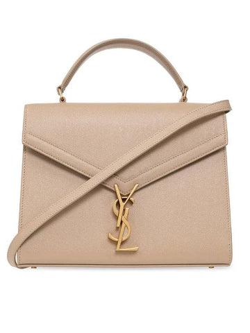 Casandra Grain Leather Tote Bag Beige - SAINT LAURENT - BALAAN 1