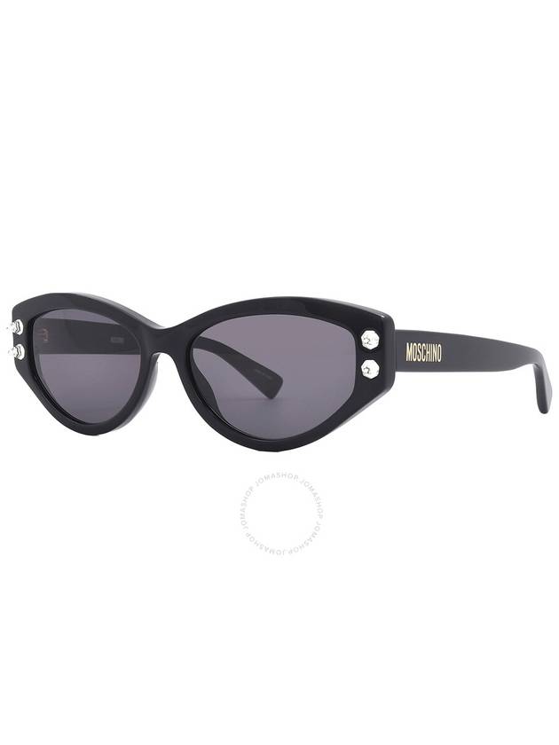 Moschino Grey Cat Eye Ladies Sunglasses MOS109/S 0807/IR 55 - MOSCHINO - BALAAN 3