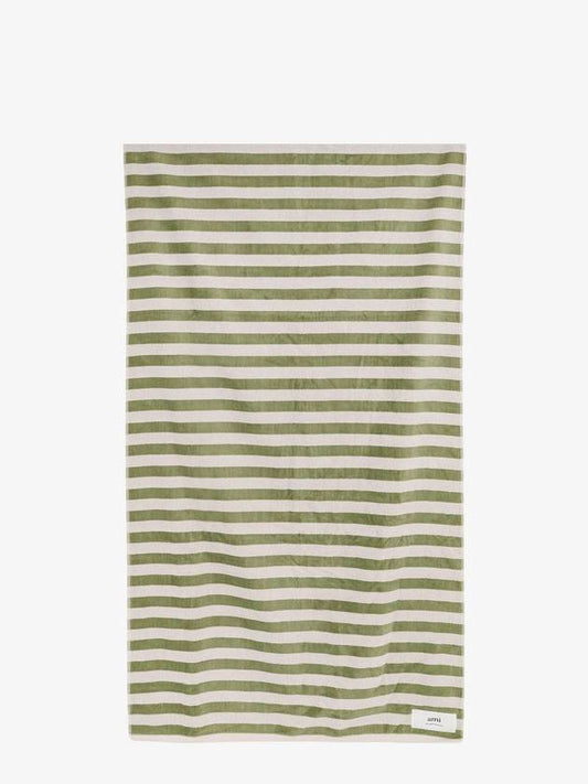 Terry Fabric Beach Towel Green - AMI - BALAAN 1