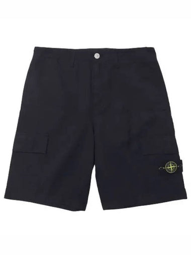 Badge Cargo Bermuda Pants Loose Fit - STONE ISLAND - BALAAN 1