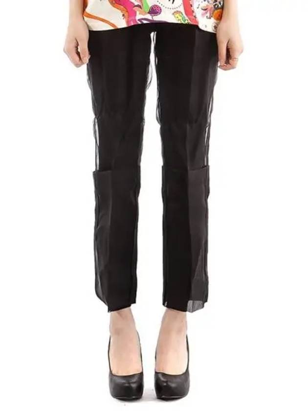 Opale See Through Silk Slacks Black - MAX MARA - BALAAN 2