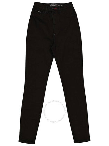 Philipp Plein Ladies Black Super High-Waist Stretch Jeggings, Waist Size 25" - PHILIPP PLEIN - BALAAN 1