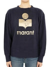 Klowia Logo Print Linen Sweatshirt Navy - ISABEL MARANT - BALAAN 2