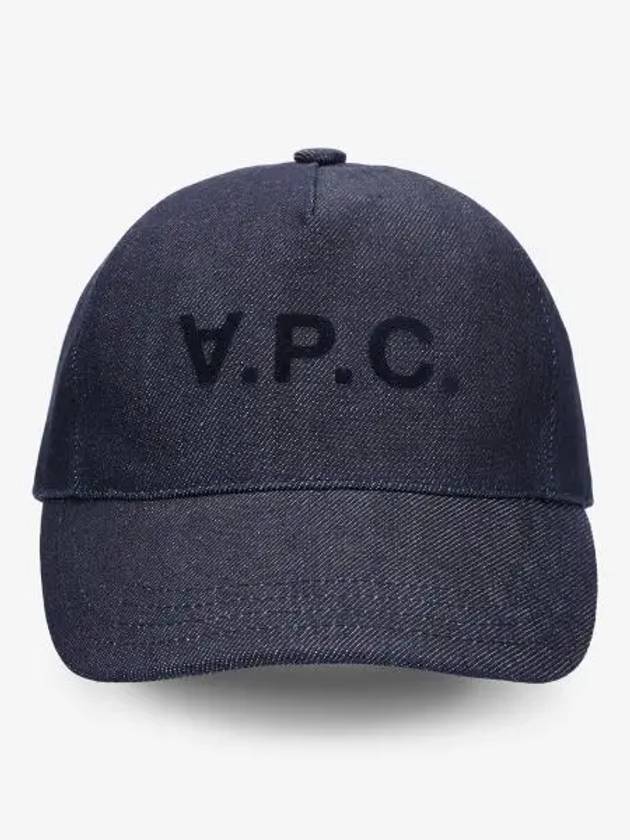 VPC Velvet Logo Denim Ball Cap Blue - A.P.C. - BALAAN 2