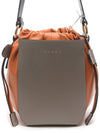 Gusset Bucket Bag Brown Orange - MARNI - BALAAN.