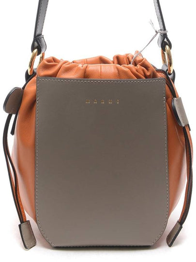 Gusset Bucket Bag Brown - MARNI - BALAAN 2