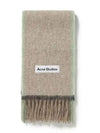 CA0290 BEIGE GRAY mohair fringe wool alpaca muffler - ACNE STUDIOS - BALAAN 1