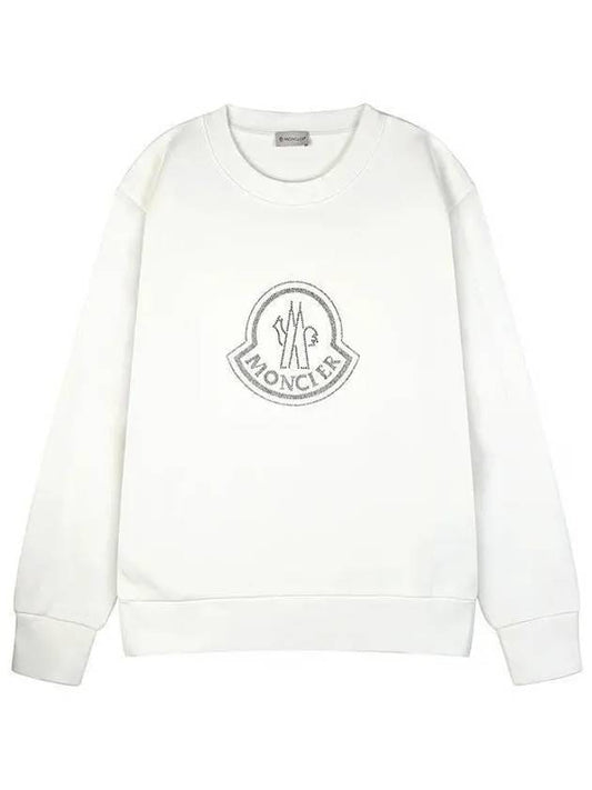 23FW 8G00053 899TR 033 Women’s Logo Sweatshirt White 997245 - MONCLER - BALAAN 1