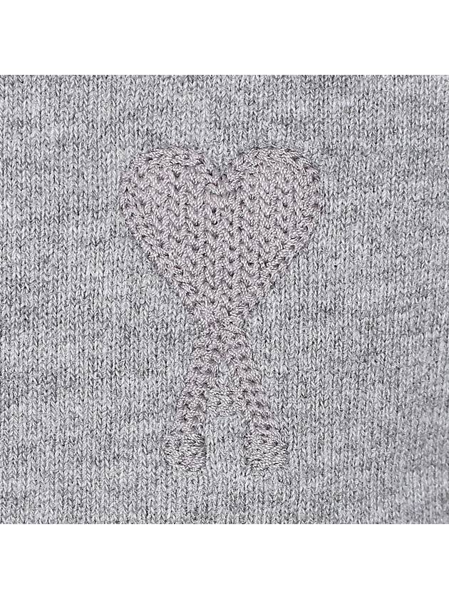 Embroidered Heart Logo Sweatshirt Grey - AMI - BALAAN 6