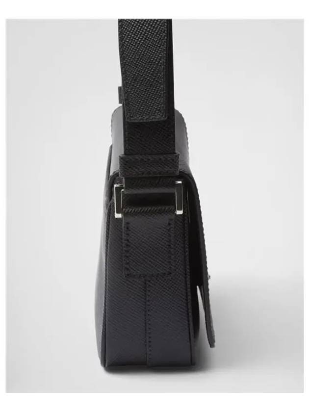 Saffiano Leather Shoulder Bag Black - PRADA - BALAAN 7