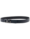 Ferragamo Men's Reversible Gancini Belt 67 5542 NERO NAVY 0735830 - SALVATORE FERRAGAMO - BALAAN 5