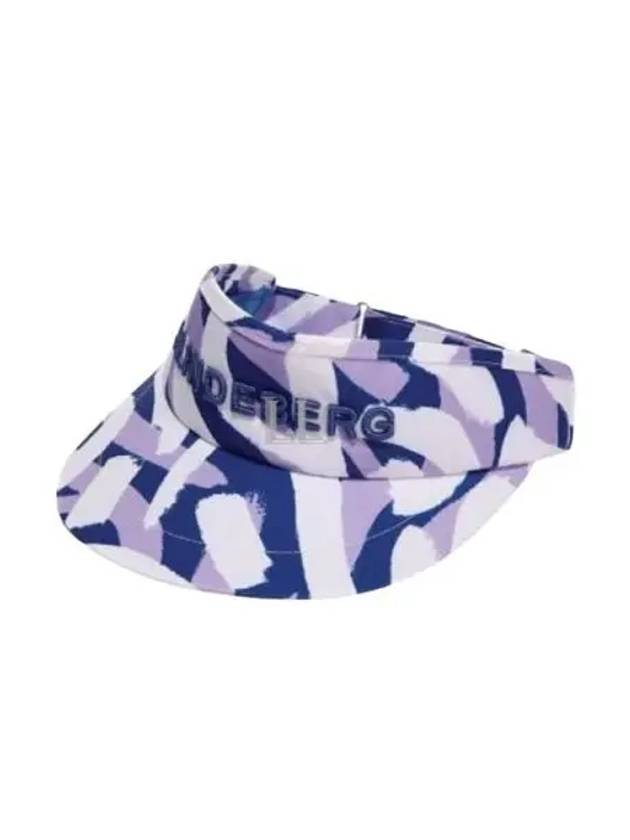 Viktor Print Embroidered Logo Visor Blue Purple - J.LINDEBERG - BALAAN 2