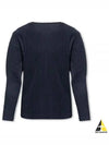 Pleated Long Sleeve T-Shirt Navy - ISSEY MIYAKE - BALAAN 2