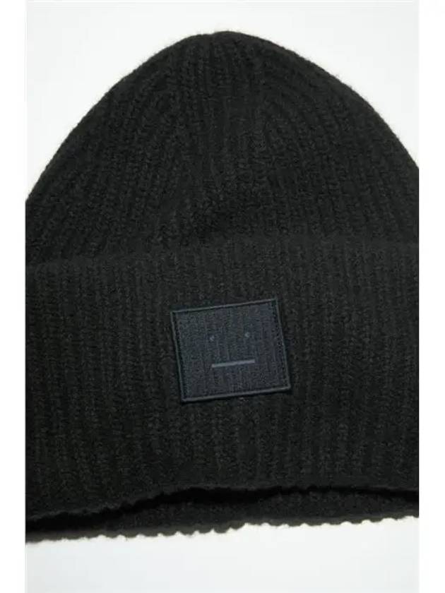 Face Logo Knit Beanie Black - ACNE STUDIOS - BALAAN 6