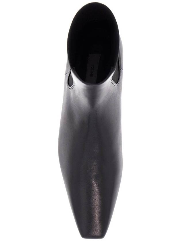 shiny black leather chelsea boots with rubber sole - TOTEME - BALAAN 2