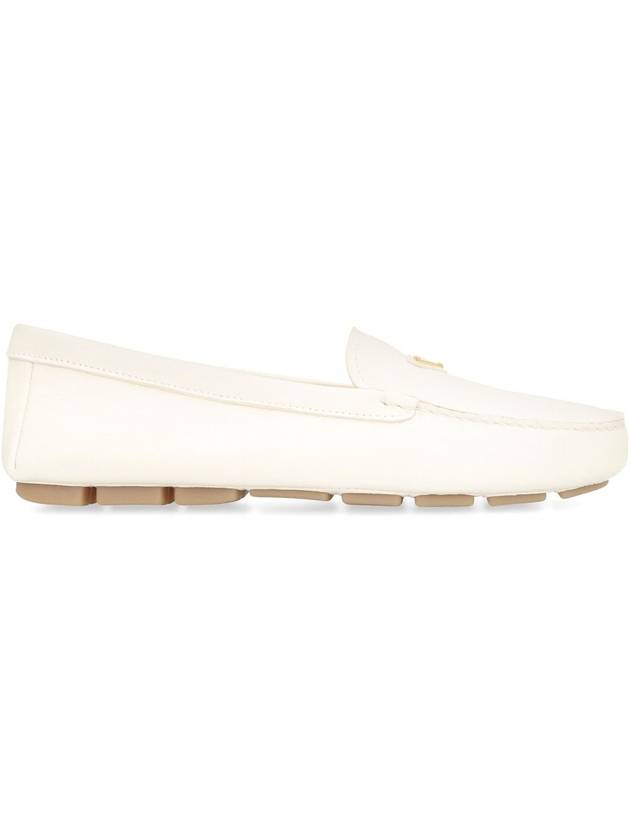 Triangle Logo Driving Shoes Ivory - PRADA - BALAAN 3