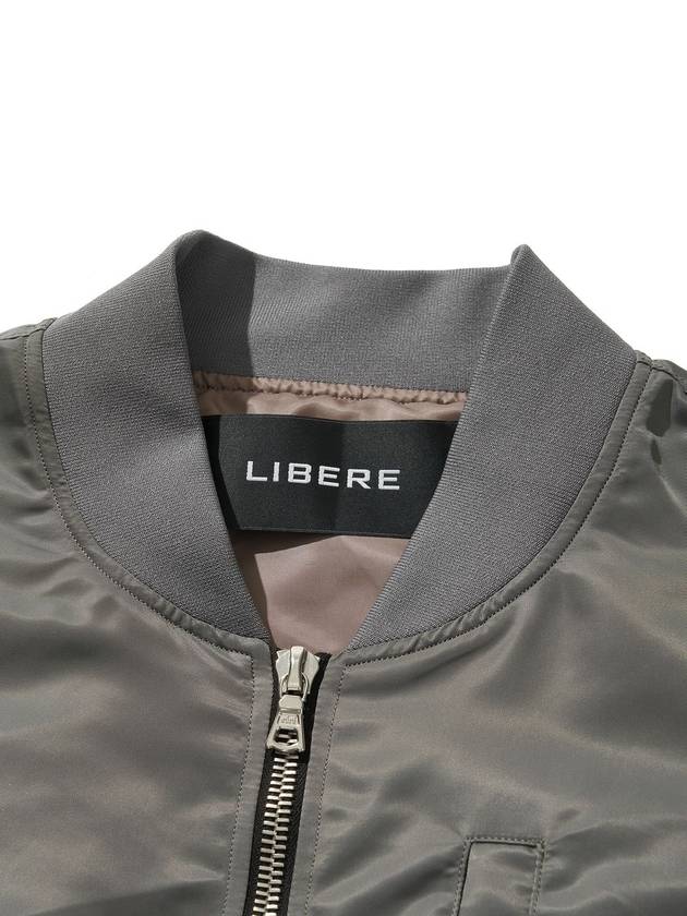 CURVED MA 1 JACKET GRAY - LIBERE - BALAAN 3