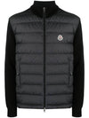 Padded Cotton Zip-Up Cardigan Black - MONCLER - BALAAN 3