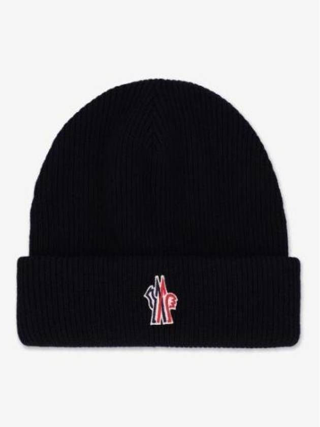 Grenoble Big Logo Beanie Black - MONCLER - BALAAN 2