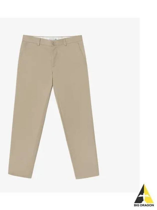 Men s Dayford Fit Cotton Stretch Chino Beige - LACOSTE - BALAAN 1