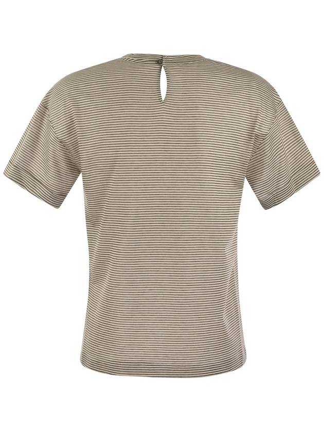 Lightweight striped jersey T-shirt and Punto Luce - PESERICO - BALAAN 2