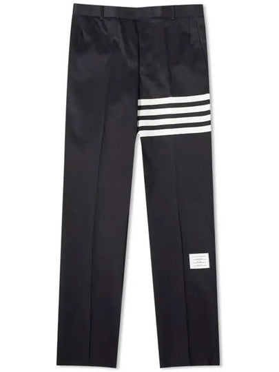 Diagonal Unconstructed Chino Straight Pants Navy - THOM BROWNE - BALAAN 2