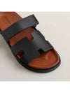 Chypre Calfskin Sandals Black - HERMES - BALAAN 3