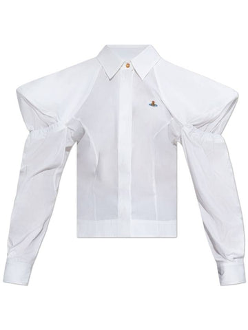 Vivienne Westwood Shirt With Puff Sleeves, Women's, White - VIVIENNE WESTWOOD - BALAAN 1